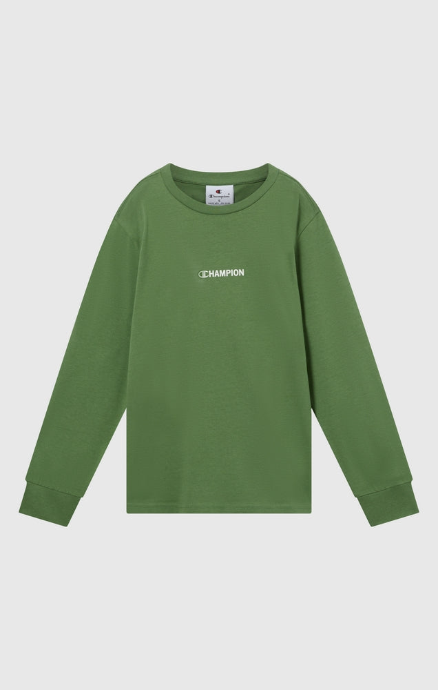Champion Long Sleeve Tee 307260-GS149 - T-Shirt Manica Lunga Junior Verde