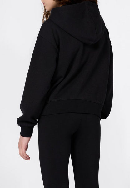 Felpa con Cappuccio Full Zip Champion Hooded Full Zip Sweatshirt Junior Nero 405209-KK001