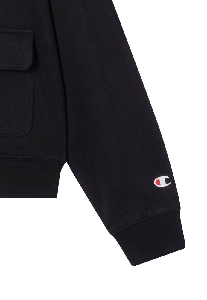Felpa con Cappuccio Full Zip Champion Hooded Full Zip Sweatshirt Junior Nero 405209-KK001