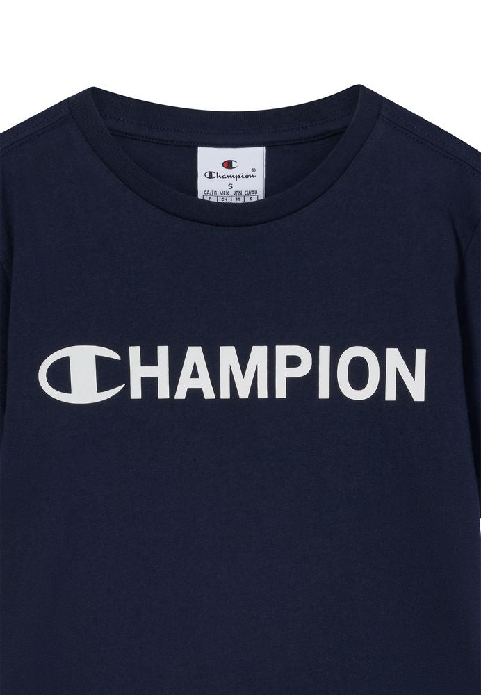Champion SS Tee 307259-BS501 - T-Shirt Junior Blu