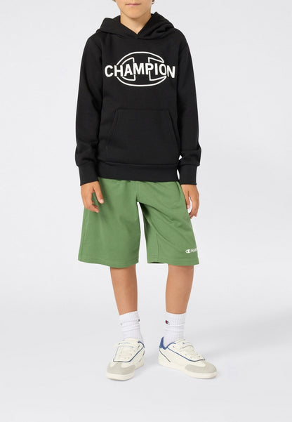 Felpa con Cappuccio Champion Hooded Sweatshirt Junior Nero 307253-KK001