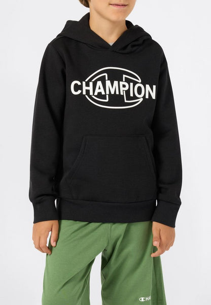 Felpa con Cappuccio Champion Hooded Sweatshirt Junior Nero 307253-KK001
