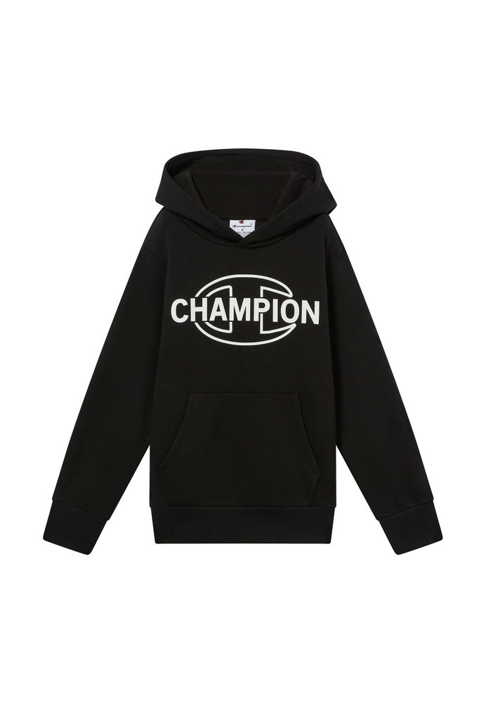 Felpa con Cappuccio Champion Hooded Sweatshirt Junior Nero 307253-KK001