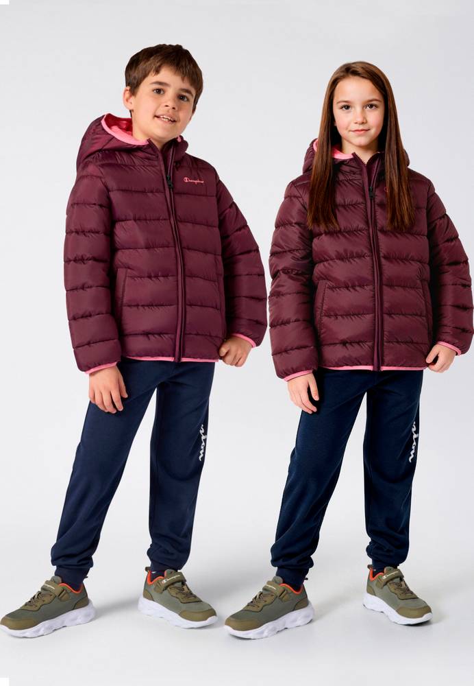Giacca con Cappuccio Champion Hooded Jacket Junior BORDEAUX 307222-RS522