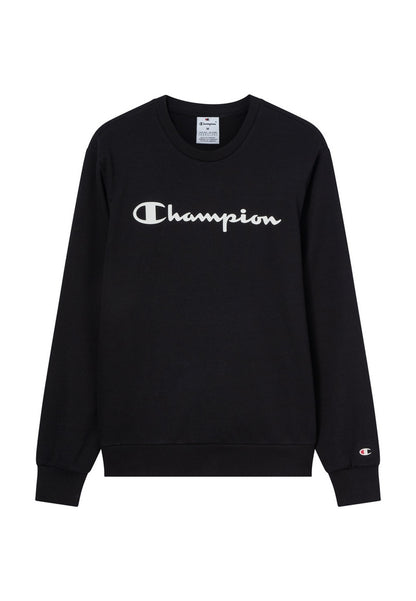 Champion Crewneck Sweatshirt 221919-KK001 - Felpa Girocollo Uomo Nero
