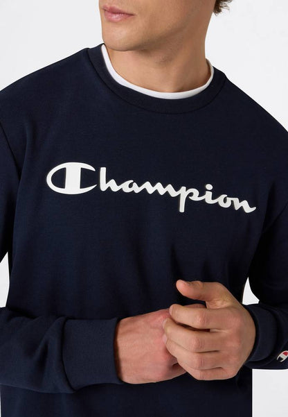 Felpa Girocollo Champion Crewneck Sweatshirt Uomo Blu 221919-BS501
