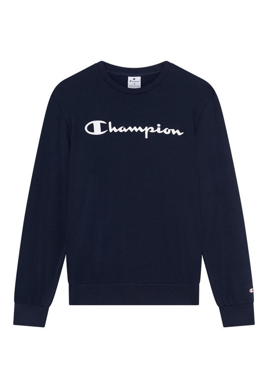 Felpa Girocollo Champion Crewneck Sweatshirt Uomo Blu 221919-BS501