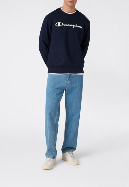 Felpa Girocollo Champion Crewneck Sweatshirt Uomo Blu 221919-BS501