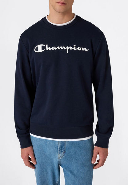 Felpa Girocollo Champion Crewneck Sweatshirt Uomo Blu 221919-BS501