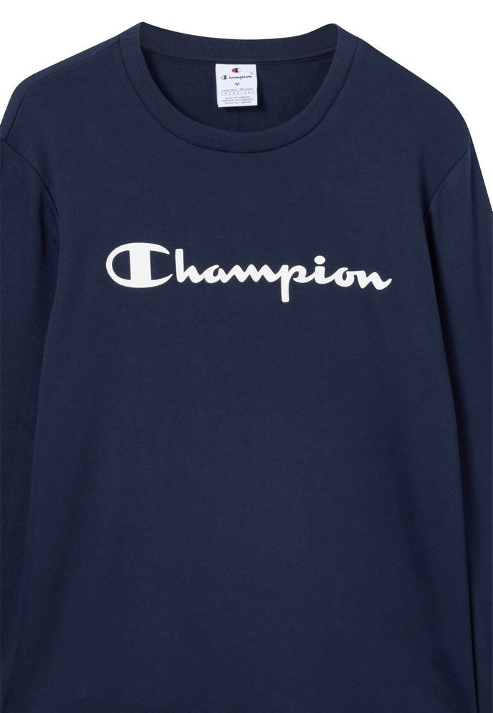 Felpa Girocollo Champion Crewneck Sweatshirt Uomo Blu 221919-BS501