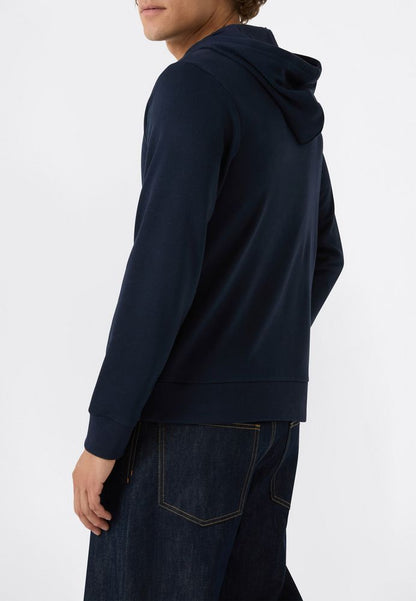 Felpa con Cappuccio Full Zip Champion French Terry Uomo Blu 221918-BS501