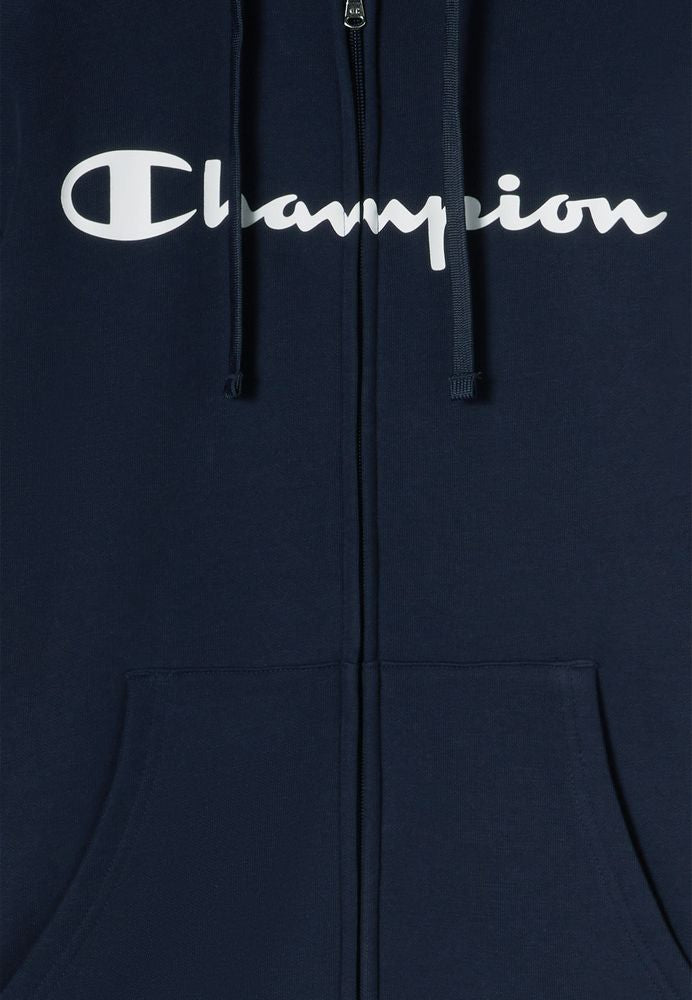 Felpa con Cappuccio Full Zip Champion French Terry Uomo Blu 221918-BS501