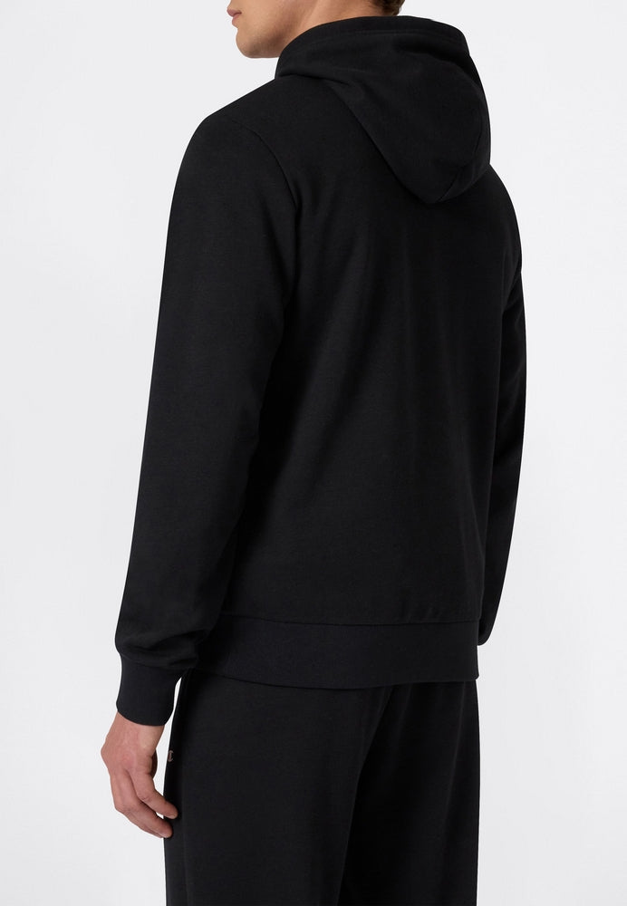 Felpa con Cappuccio Full Zip Champion French Terry Uomo Nero 221918-KK001