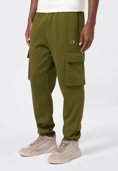 Champion Rib Cuff Cargo Pant 220298-GS585 - Pantaloni Cargo Uomo Verde (French Terry)