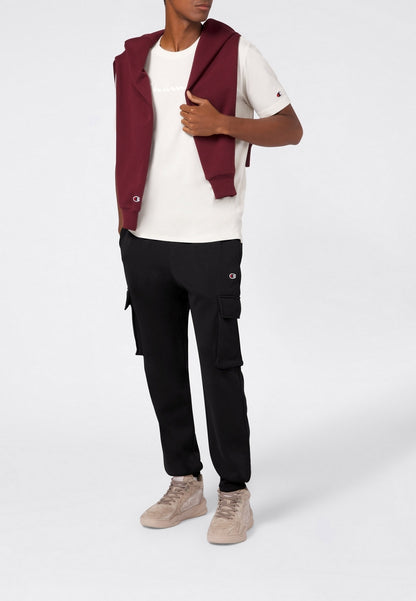 Pantaloni Cargo Champion Rib Cuff Cargo Pant French Terry Uomo Nero 220298-KK001