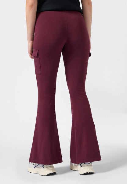 Champion Flare Cargo Leggings Donna Bordeaux - 118004-RS522