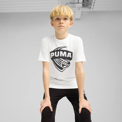 T-shirt Puma Basketball Posterize Tee Bianco