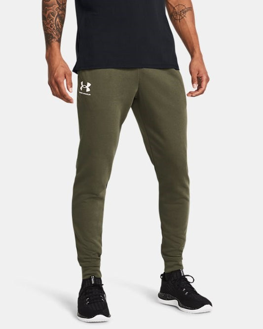 Under Armour UA Rival Terry Jogger Uomo Verde Militare - 1380843-390