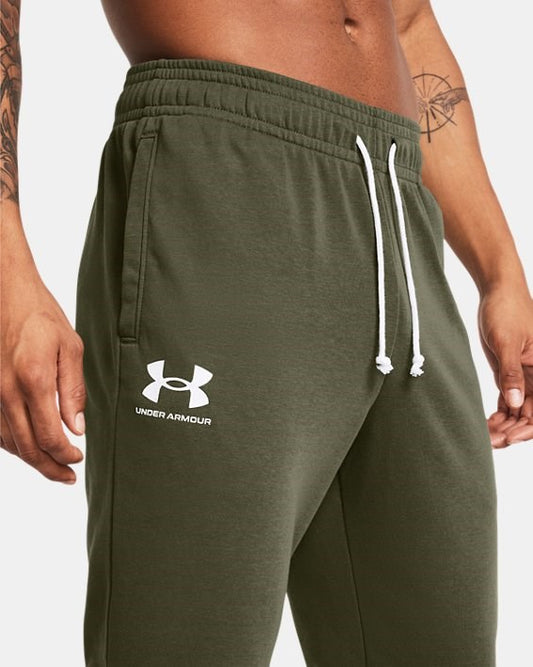 Under Armour UA Rival Terry Jogger Uomo Verde Militare - 1380843-390