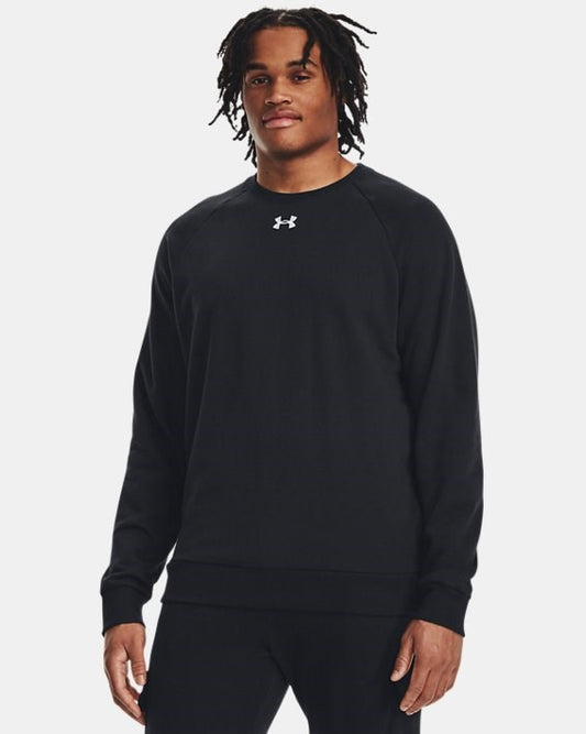 Felpa Under Armour UA Rival Fleece Crew Uomo Nero - 1379755-1
