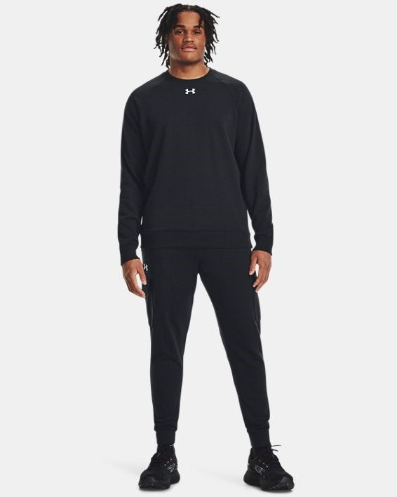 Felpa Under Armour UA Rival Fleece Crew Uomo Nero - 1379755-1