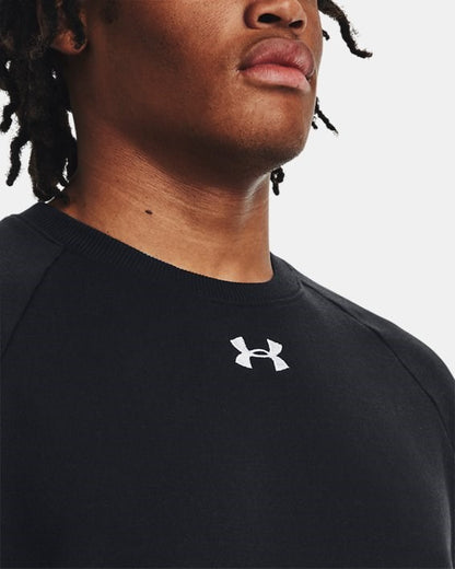 Felpa Under Armour UA Rival Fleece Crew Uomo Nero - 1379755-1