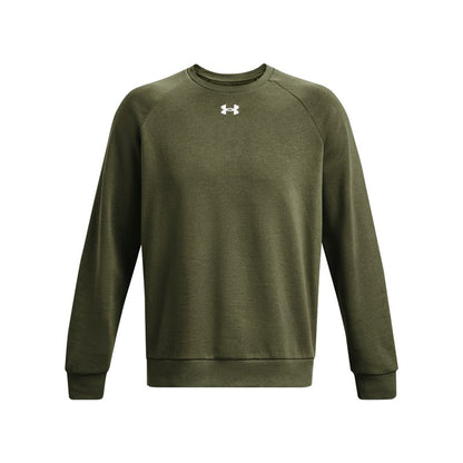 Under Armour UA Rival Fleece Crew Uomo Verde - 1379755-390
