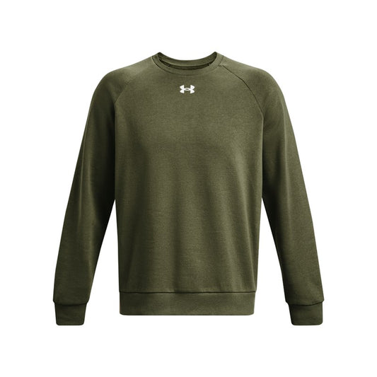Under Armour UA Rival Fleece Crew Uomo Verde - 1379755-390