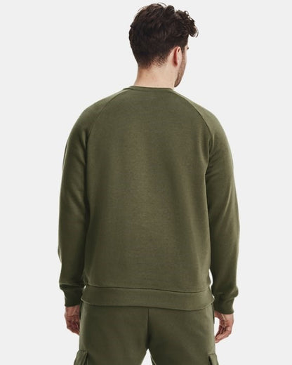 Under Armour UA Rival Fleece Crew Uomo Verde - 1379755-390