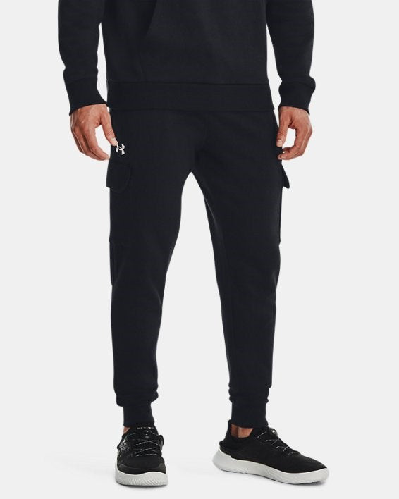 Under Armour UA Rival Fleece Cargo Jogger Uomo Nero - 1382134-001