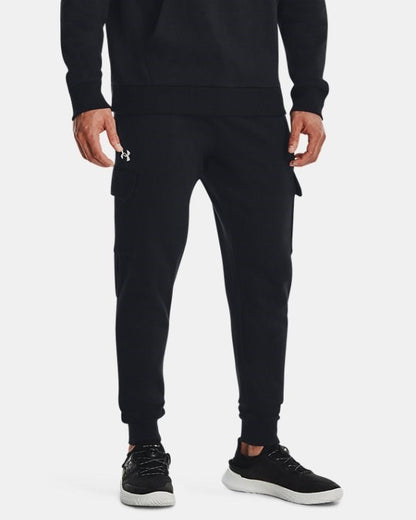 Under Armour UA Rival Fleece Cargo Jogger Uomo Nero - 1382134-001