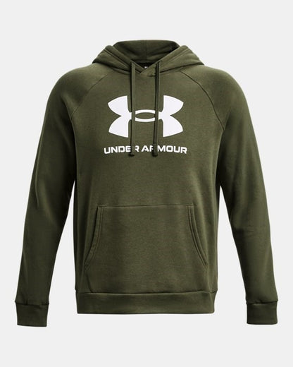 Felpa Under Armour UA Rival Fleece Big Logo HD Verde - 1379758-390