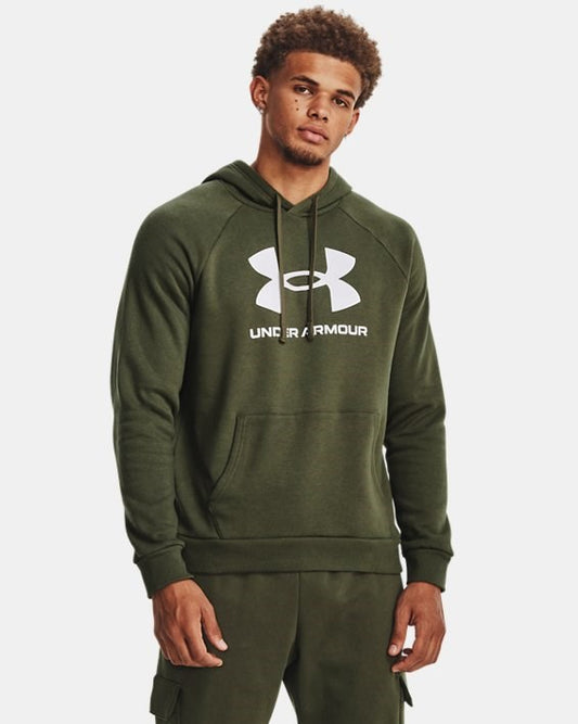 Felpa Under Armour UA Rival Fleece Big Logo HD Verde - 1379758-390