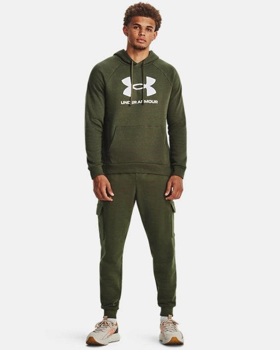 Felpa Under Armour UA Rival Fleece Big Logo HD Verde - 1379758-390