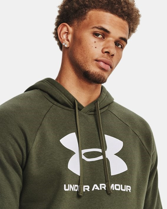 Felpa Under Armour UA Rival Fleece Big Logo HD Verde - 1379758-390