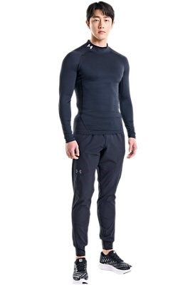 Under Armour UA HG Armour Comp Mock LS Nero - 1369606-1
