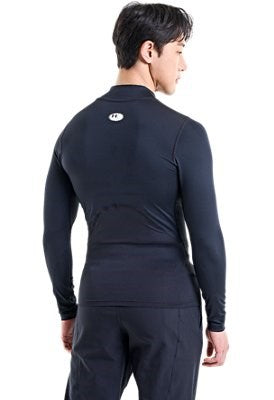 Under Armour UA HG Armour Comp Mock LS Nero - 1369606-1