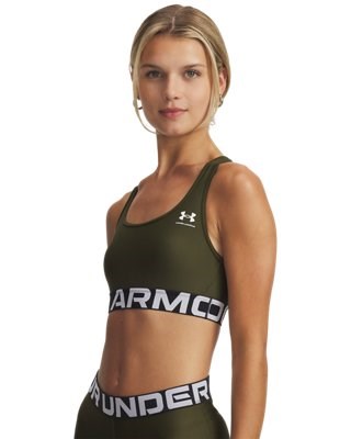 Under Armour UA HG Authentics Mid Branded Bra Verde - 1383544-308