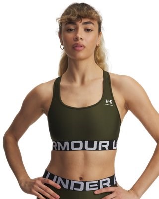 Under Armour UA HG Authentics Mid Branded Bra Verde - 1383544-308