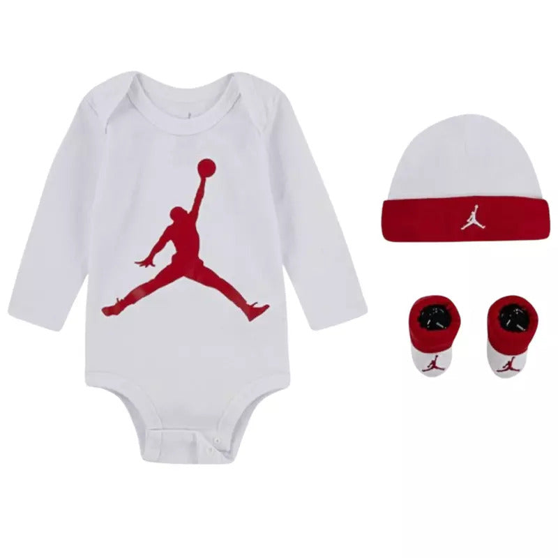 Set Regalo Jordan Infant 3 Pezzi (Body, Cappellino e Scarpette) - MJ0041-RW3