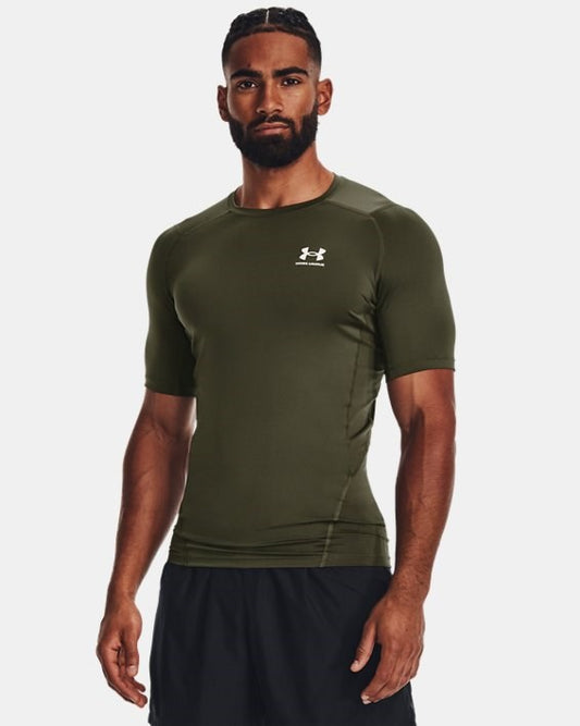 Under Armour HG Armour Comp SS - Verde Militare - 1361518-390