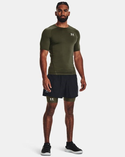 Under Armour HG Armour Comp SS - Verde Militare - 1361518-390