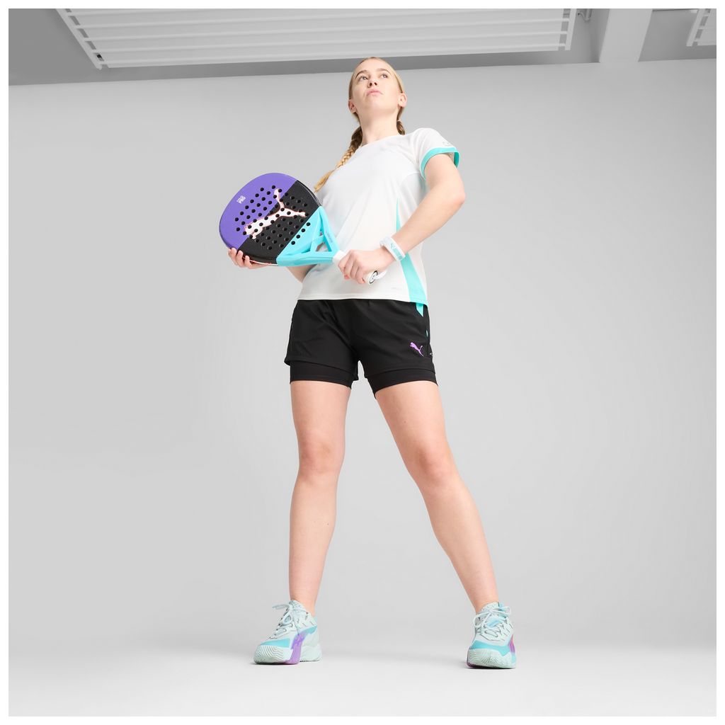 T-shirt Padel Donna Puma Individual Jersey - Bianco/Teal - 660171-30