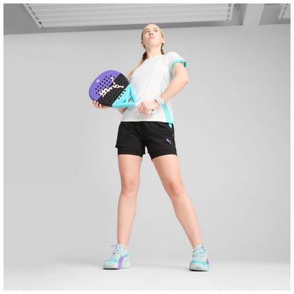 T-shirt Padel Donna Puma Individual Jersey - Bianco/Teal - 660171-30