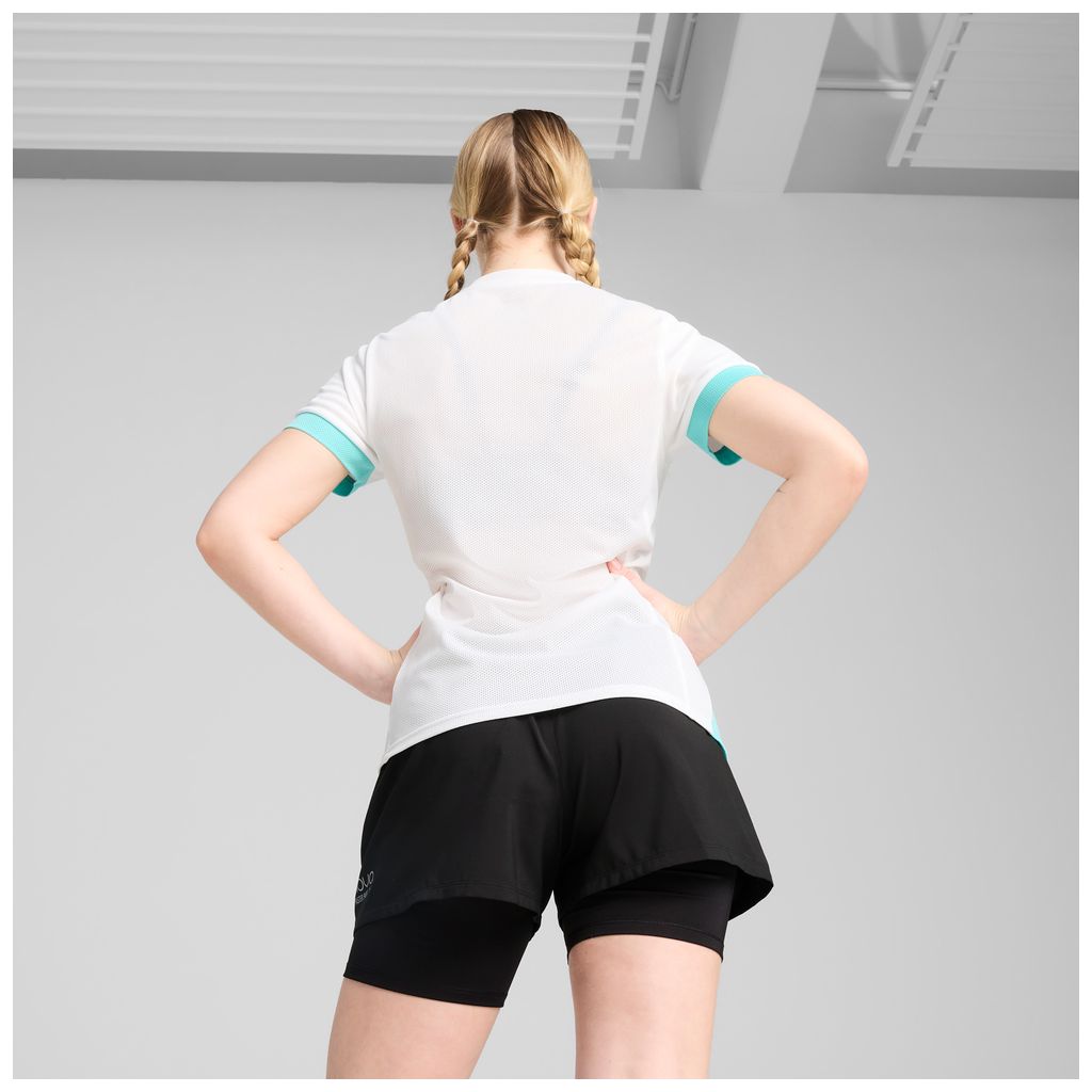 T-shirt Padel Donna Puma Individual Jersey - Bianco/Teal - 660171-30