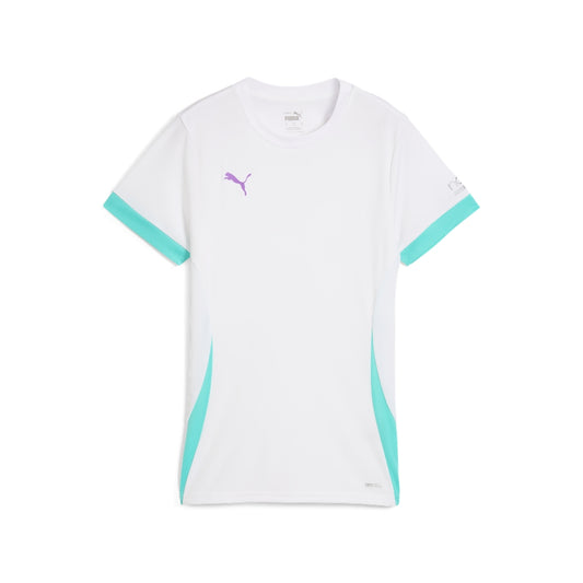 T-shirt Padel Donna Puma Individual Jersey - Bianco/Teal - 660171-30
