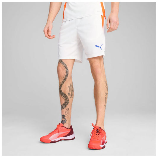 Pantaloncini Padel Uomo Puma Individual Training - Bianco/Arancio - 660163-30