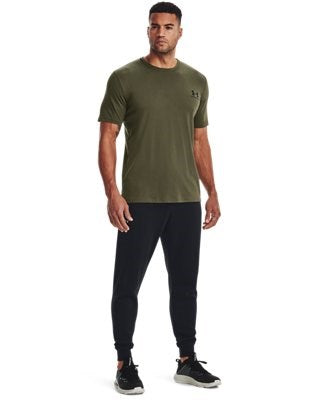 T-shirt Under Armour M Sportstyle LC SS - Uomo - Verde Militare - 77-1326799-390