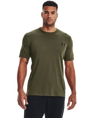 T-shirt Under Armour M Sportstyle LC SS - Uomo - Verde Militare - 77-1326799-390