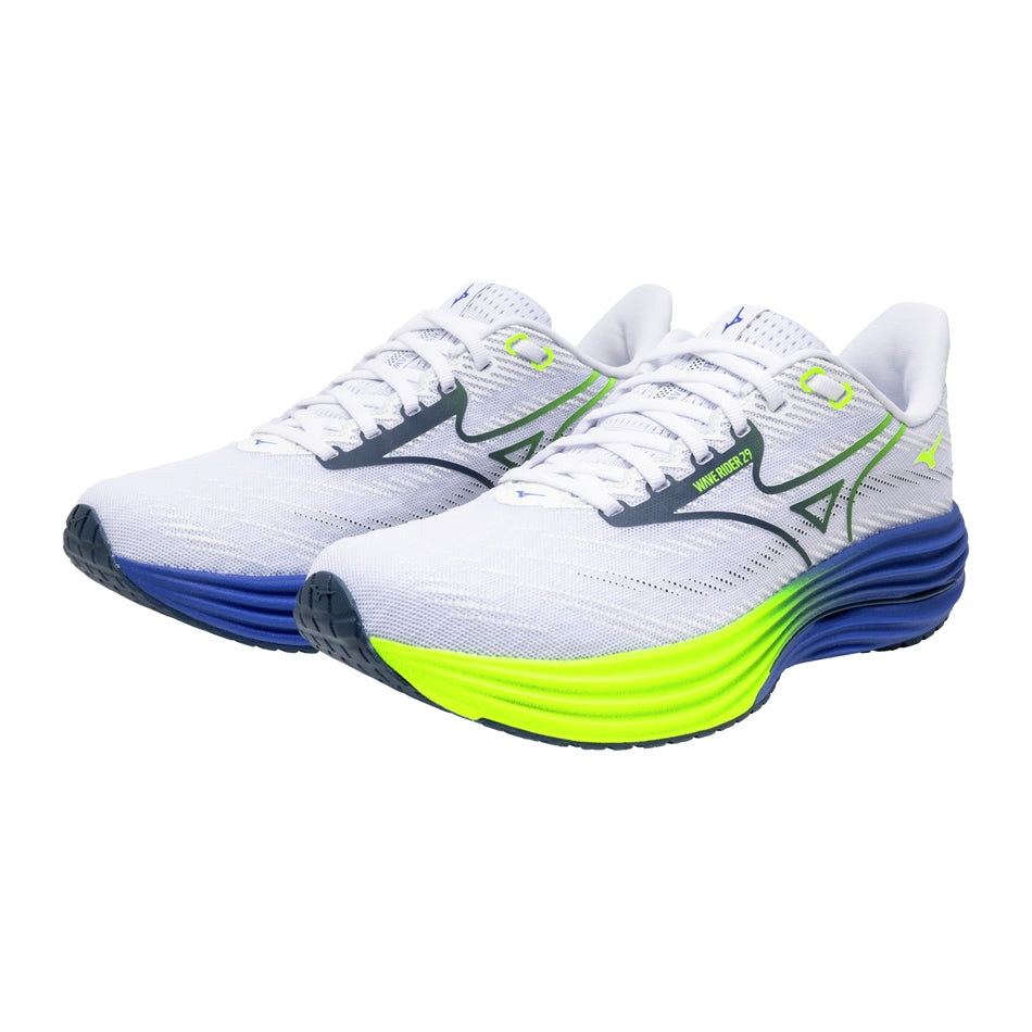 Scarpe Running Mizuno Wave Rider 29 - Bianco/Blu/Lime - J1GC2503-53